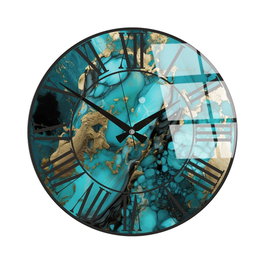 Wallity Reloj de Pared Decorativo de Cristal 40 x 40